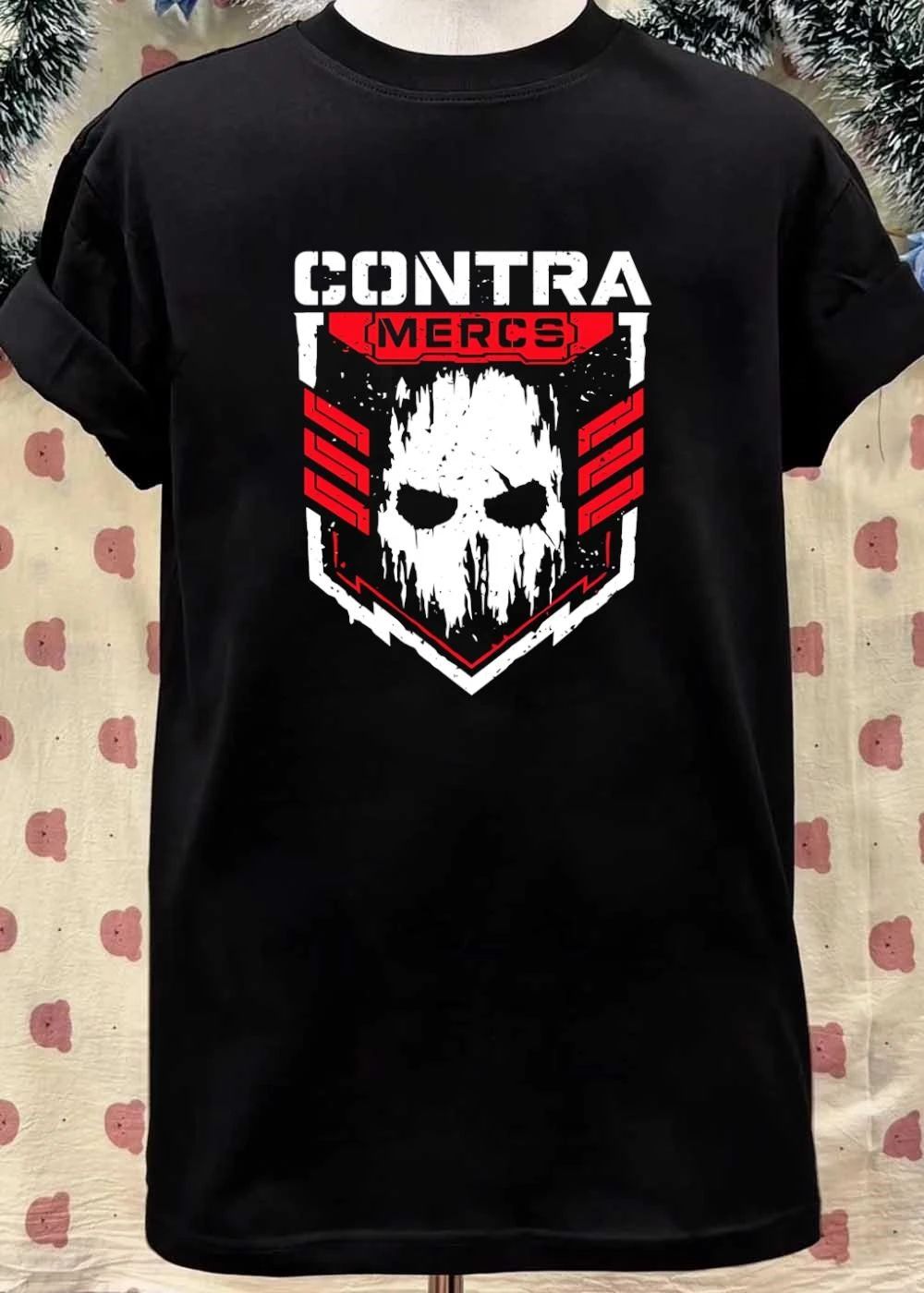 Contra Mercs Military Skull Tactical Graphic T-Shirt