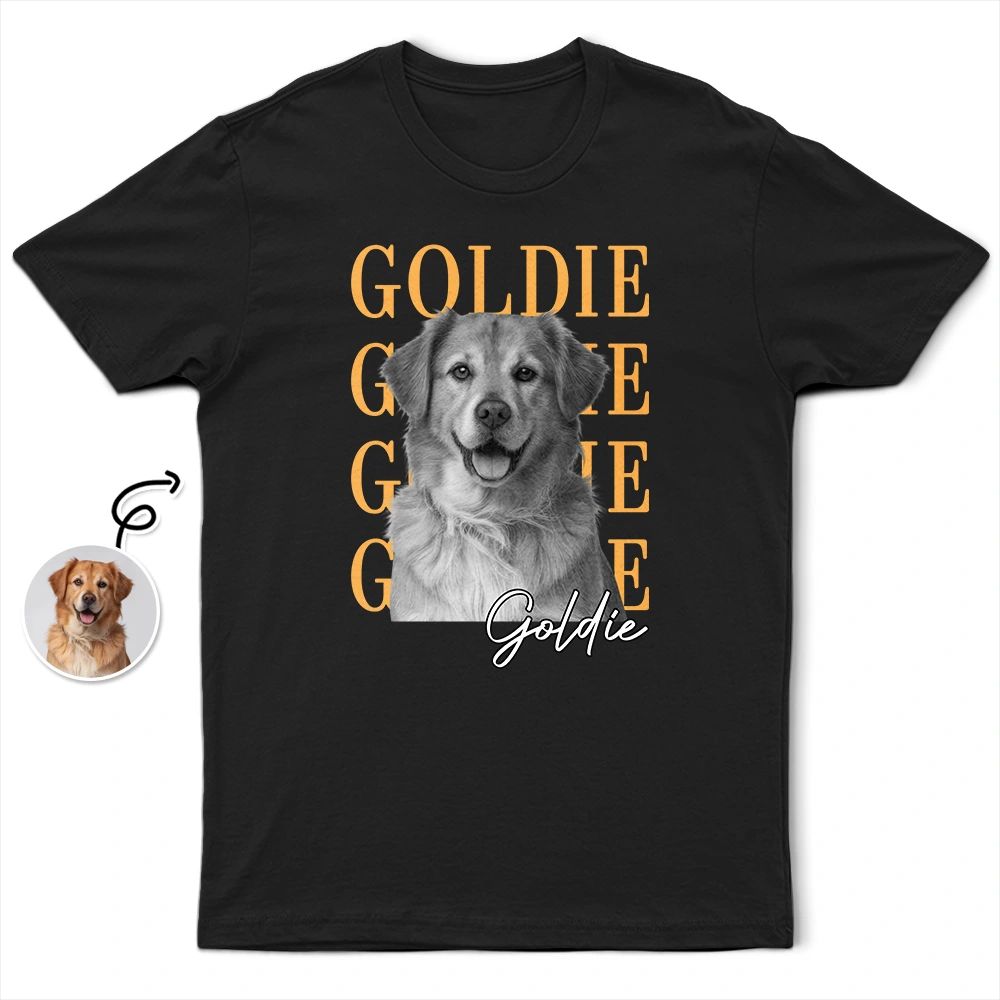 Custom Photo Pet Lovers Pet Mom Pet Dad Lovely Portrait - Personalized T Shirt