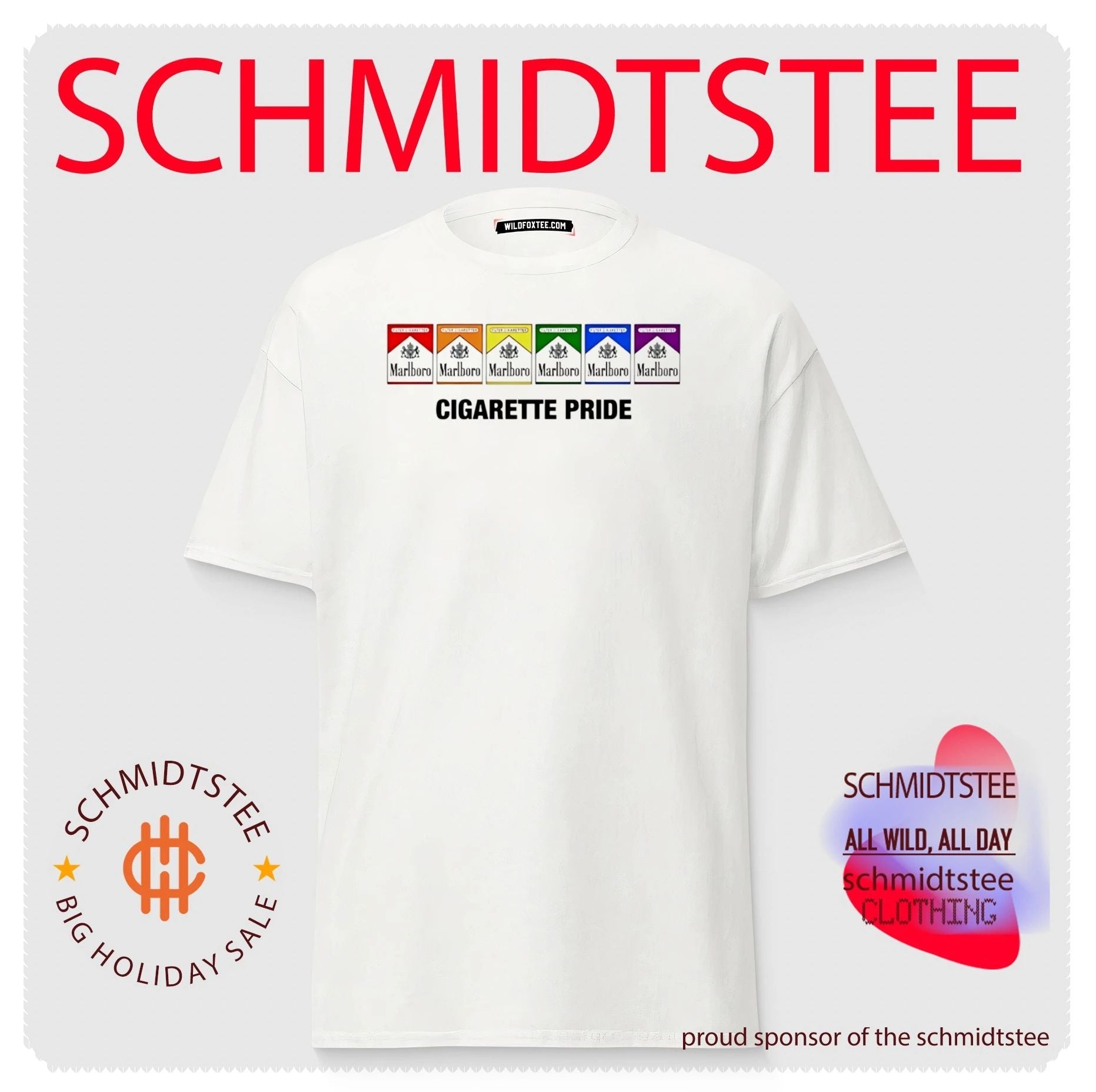 Marlboro Cigarette Pride LGBTQ Rainbow Parody shirt
