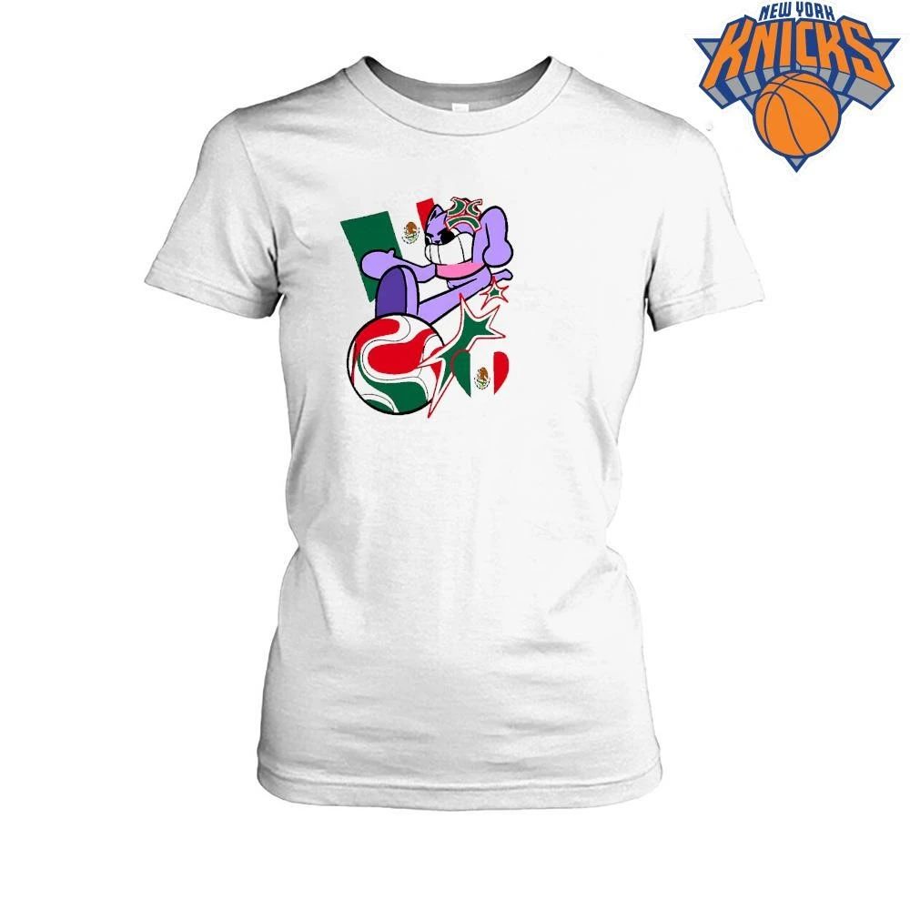 Mexico Football Soccer Cartoon Cat Graphic T Shirt
