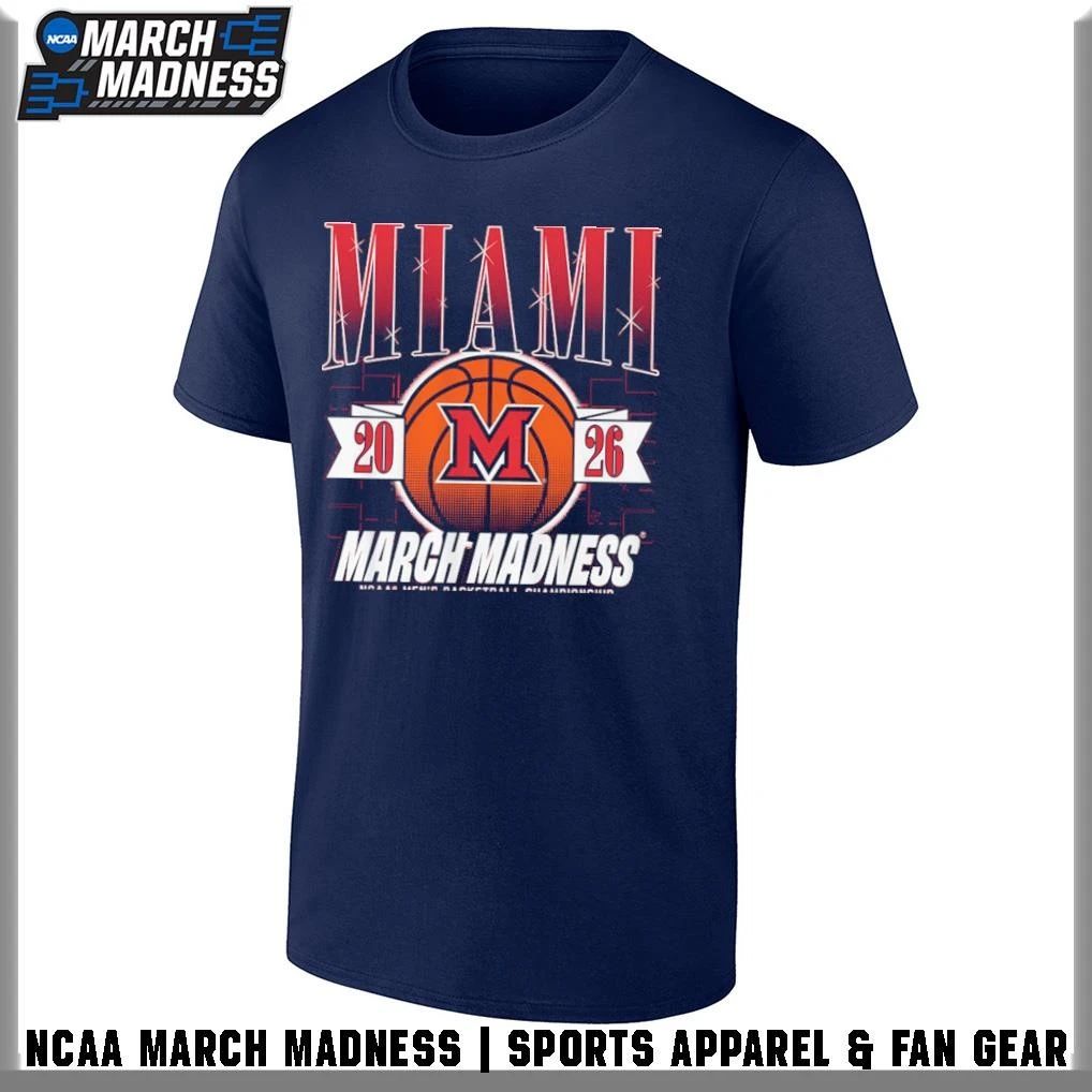 Miami OH RedHawks Men’s Basketball 2026 NCAA Division I Championship March Madness Bound T-Shirt