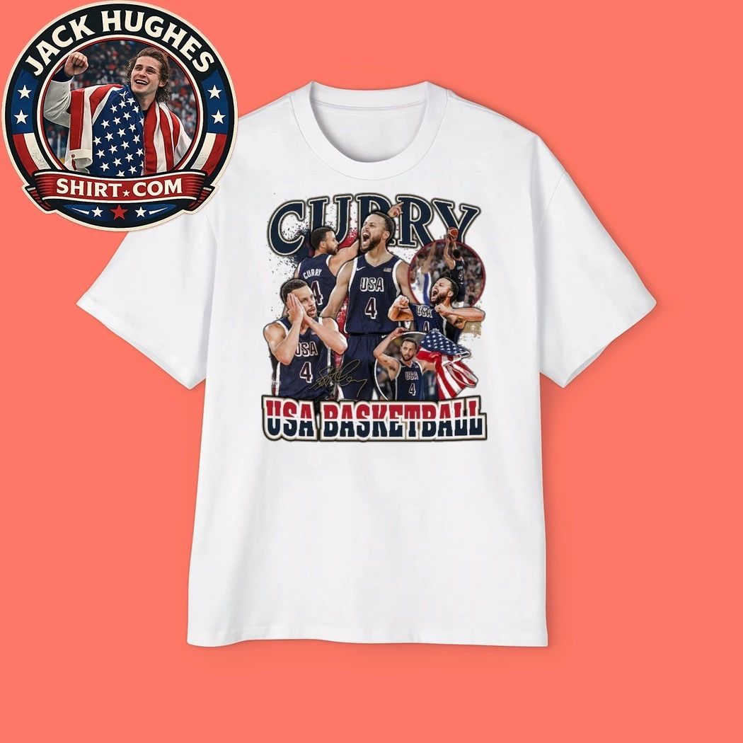 Youth Stadium Essentials Stephen Curry White USA Basketball Gold Medal Moments T-Shirt