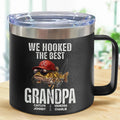 We Hooked The Best Dad Grandpa - Personalized 14oz Stainless Steel Tumbler With Handle