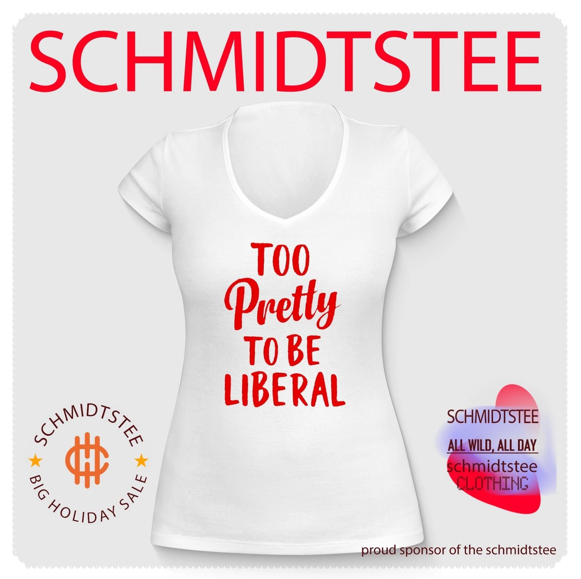 Too Pretty to Be Liberal conservative republican shirt
