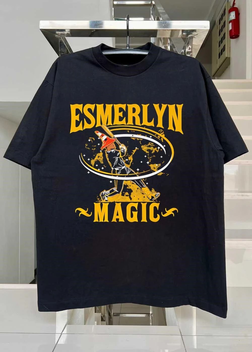 iPlayers Esmerlyn Magic Baseball Player Swinging Bat shirt