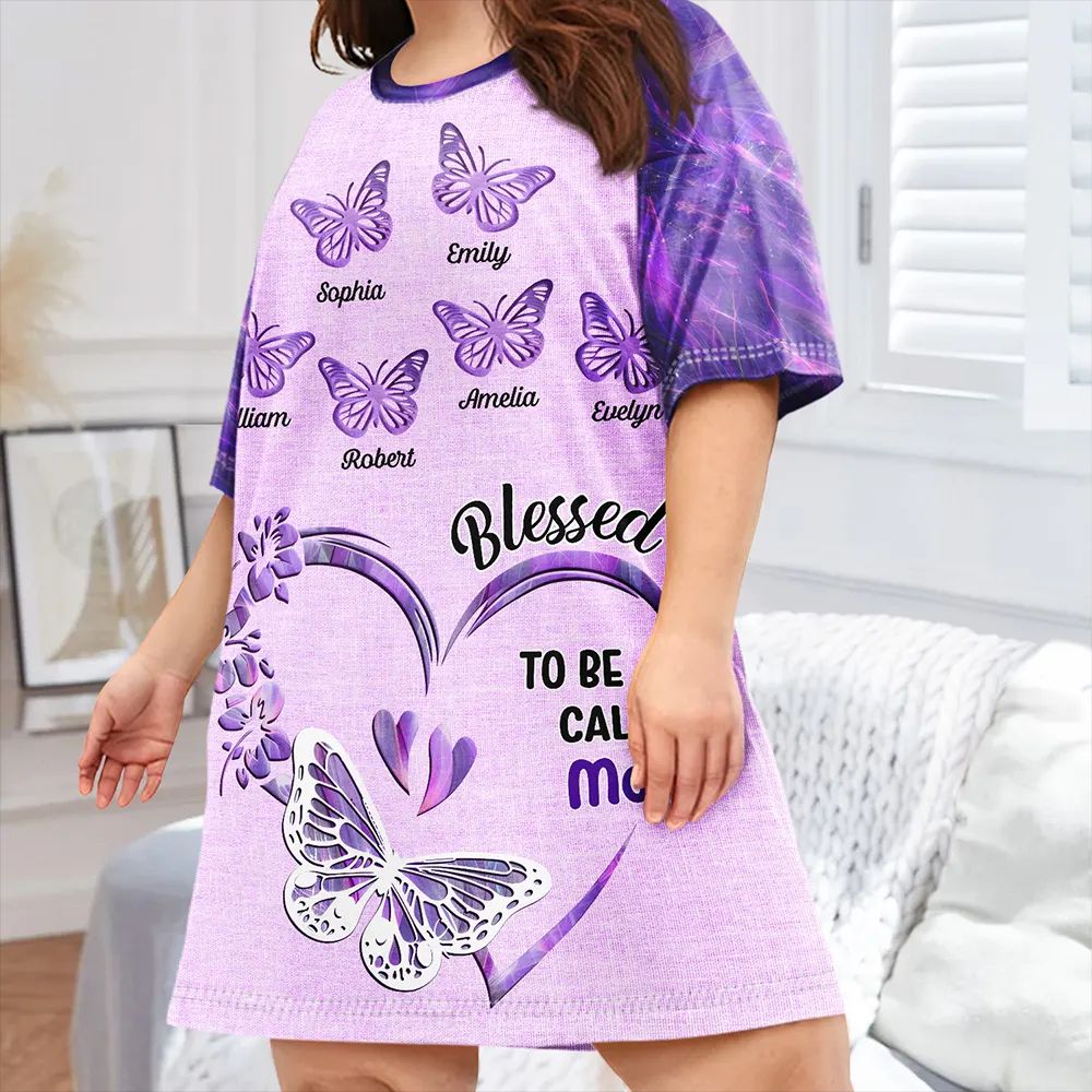 Blessed To Be Called Grandma - Personalized Women's Sleep Tee