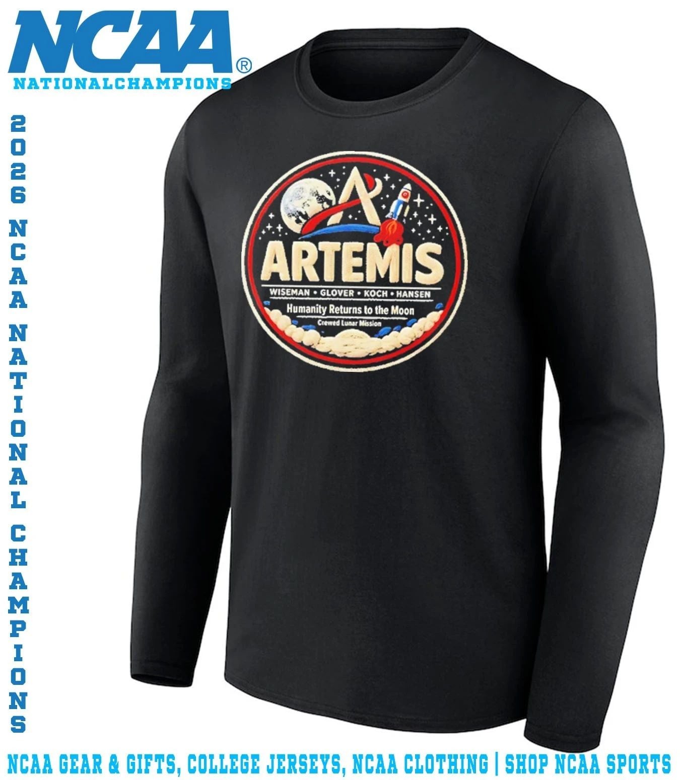 NASA Artemis II Back To The Moon 2026 Humanity Returns To The Moon Crewed Lunar Mission shirt