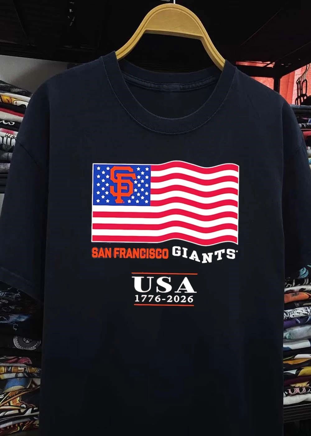 San Francisco Giants USA 1776-2026 American Flag Celebration T-Shirt