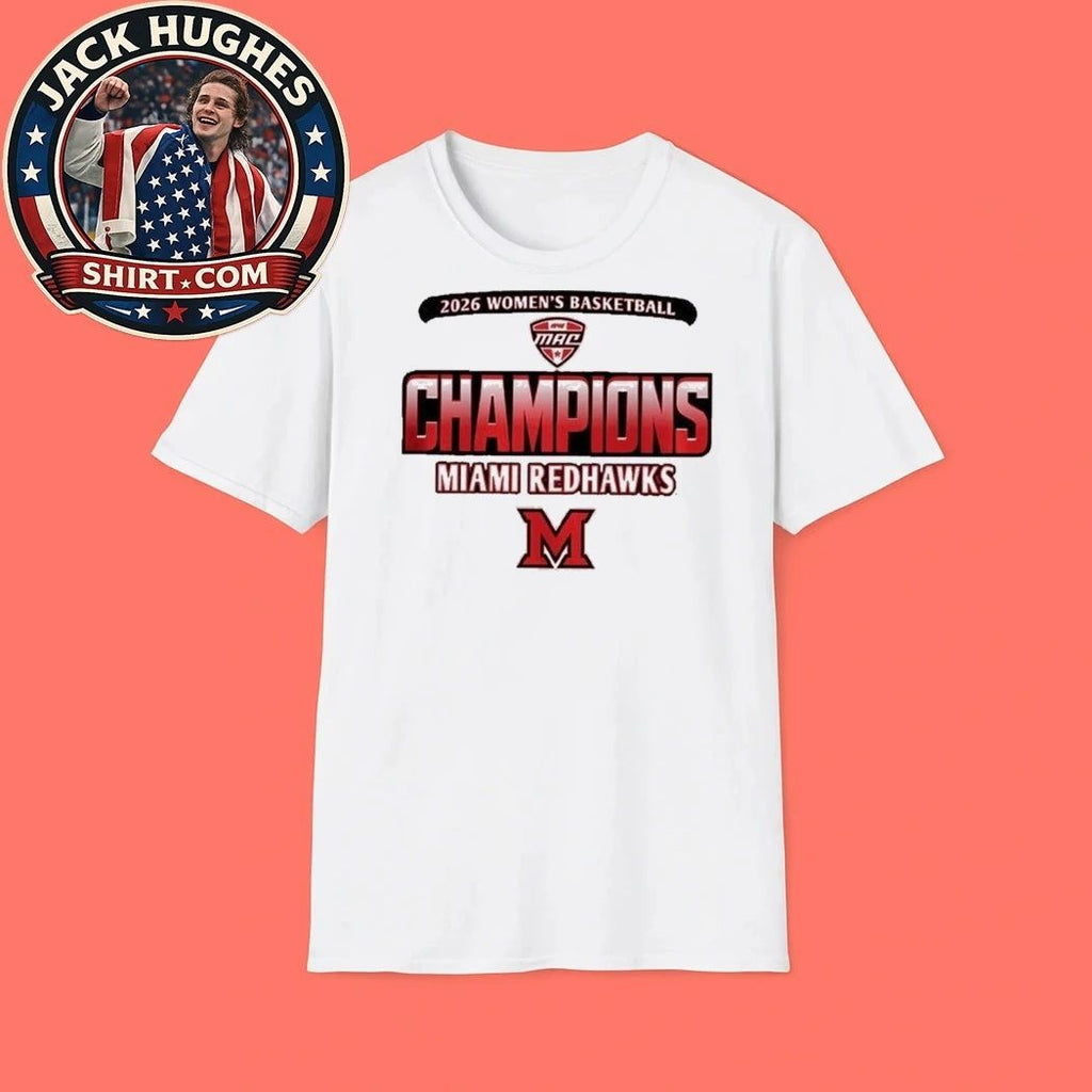 Miami RedHawks Women’s Basketball 2026 MAC Regular Season Champions Rally House Locker Room Logo T-Shirt