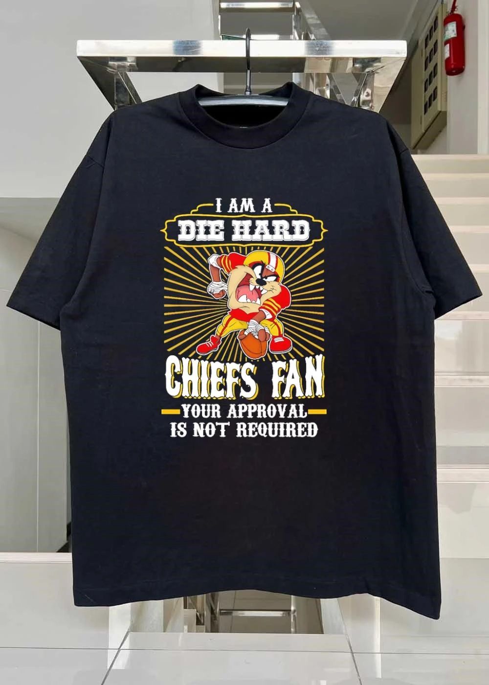 Die Hard Taz Football Your Approval Is Not Required Kansas City Chiefs Shirt