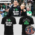 I Drake Maye Boston Celtics Logo Two Sided Graphic T-Shirt