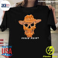 Steel Vengeance Wordscape Skull Cowboy Shirt