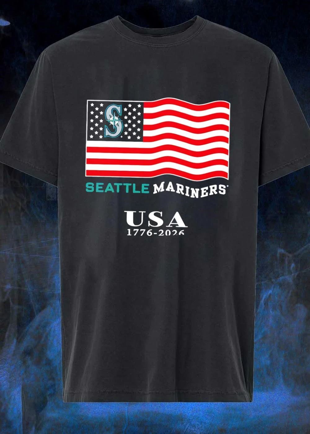 Apparel Seattle Mariners Flag USA 1776-2026 T-Shirt