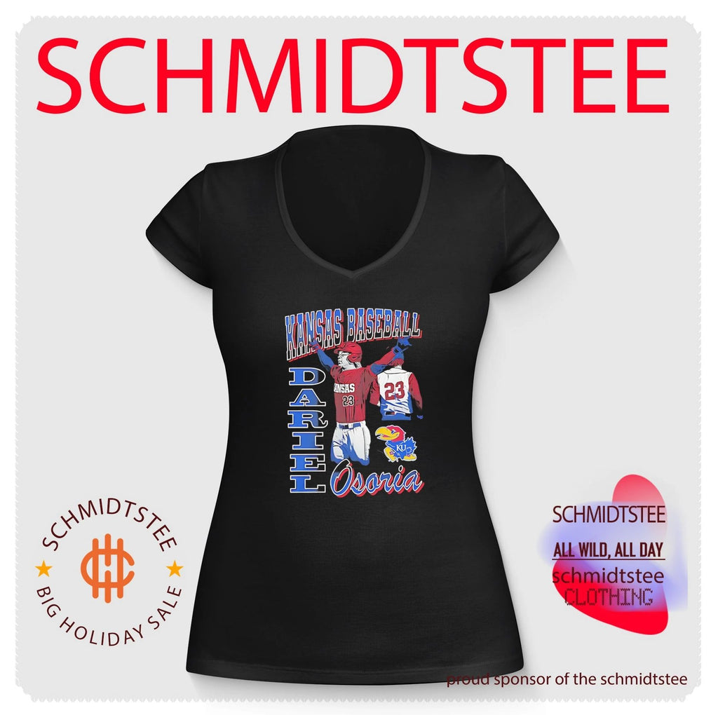 Kansas Baseball Dariel Osoria portrait vintage shirt