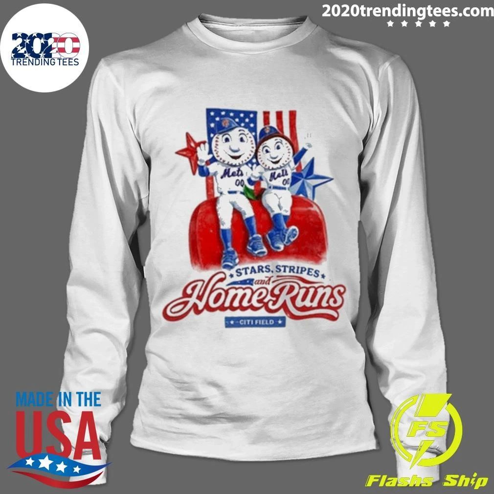 New York Mets Stars Stripes And Home Runs Tee Shirt