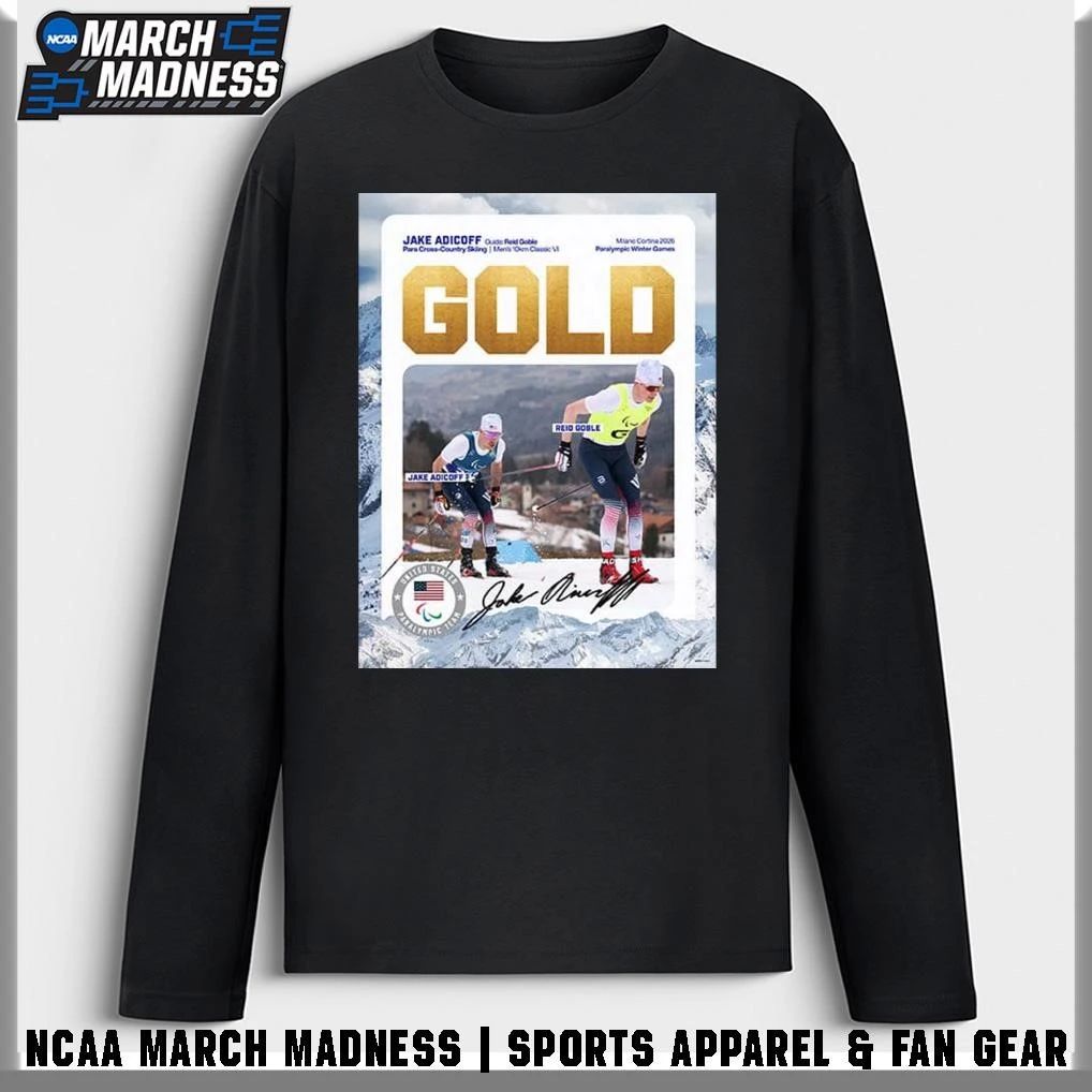Jake Adicoff Claims The 10km Classic VI Title With Reid Goble Milano Cortina Winter Paralympics 2026 T-Shirt