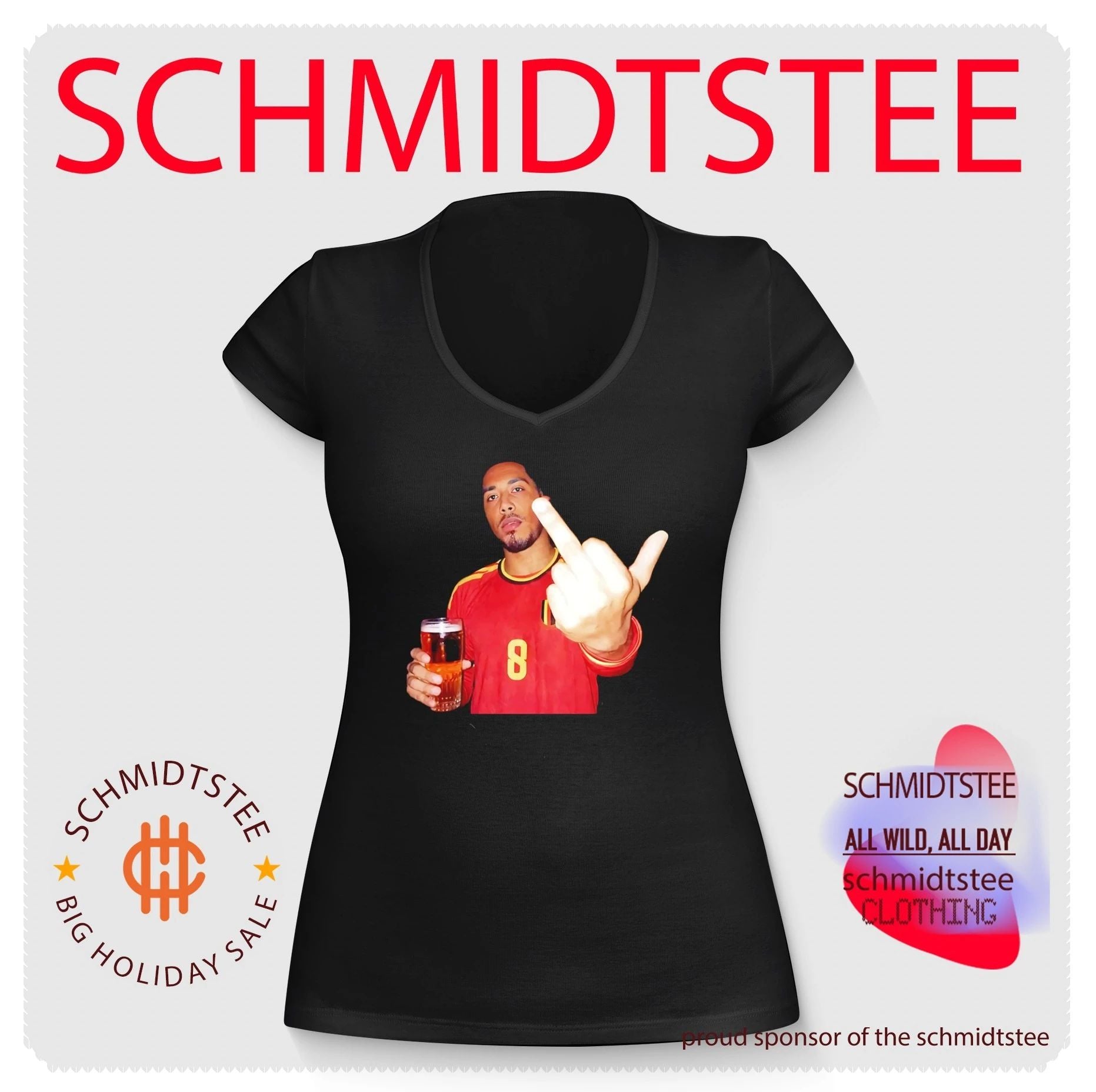 Youri Tielemans Belgium Fc middle finger and beer shirt