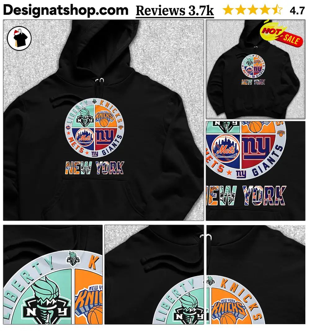 New York Liberty Knicks Mets Giants Basketball Baseball Football Team Logo Shirt