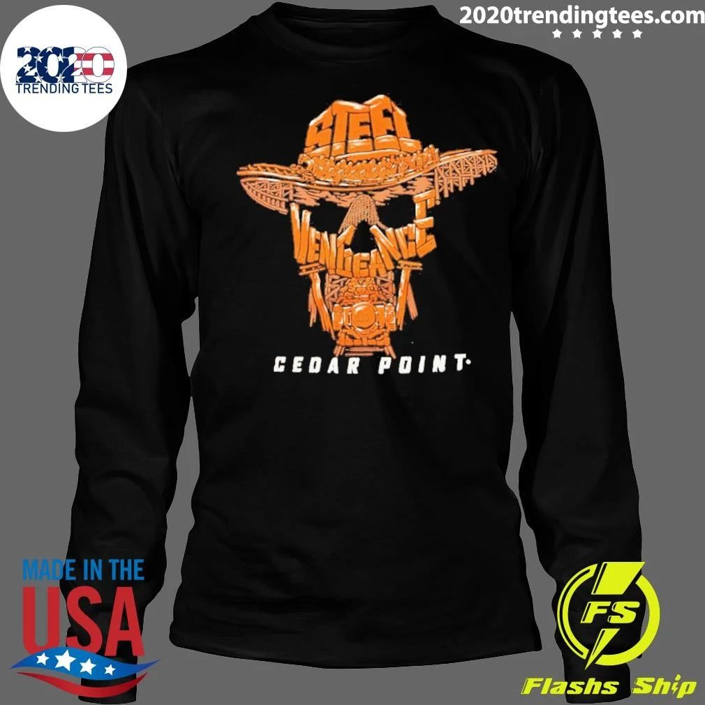 Steel Vengeance Wordscape Skull Cowboy Shirt
