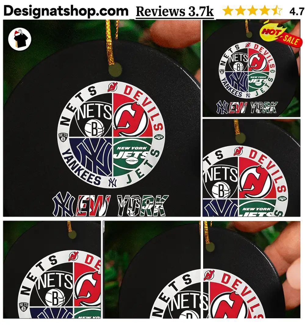 Nets Devils Yankees Jets New York team logo shirt