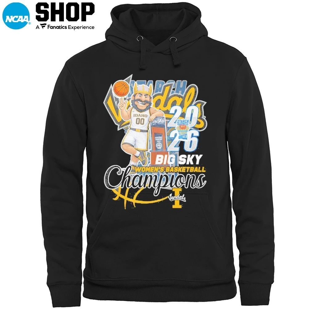 Idaho Vandals 2026 Big Sky Women’s Basketball Champions Mascot T-Shirt