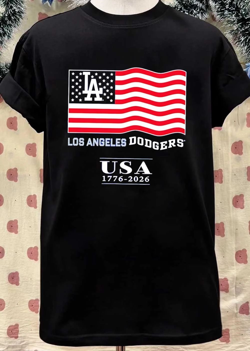 LA Dodgers Patriotic 1776 2026 USA Flag Los Angeles Dodgers T-Shirt