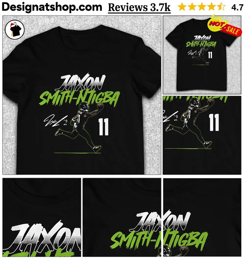 Jaxon Smith-Njigba Seattle Football Name Number Pose signature shirt