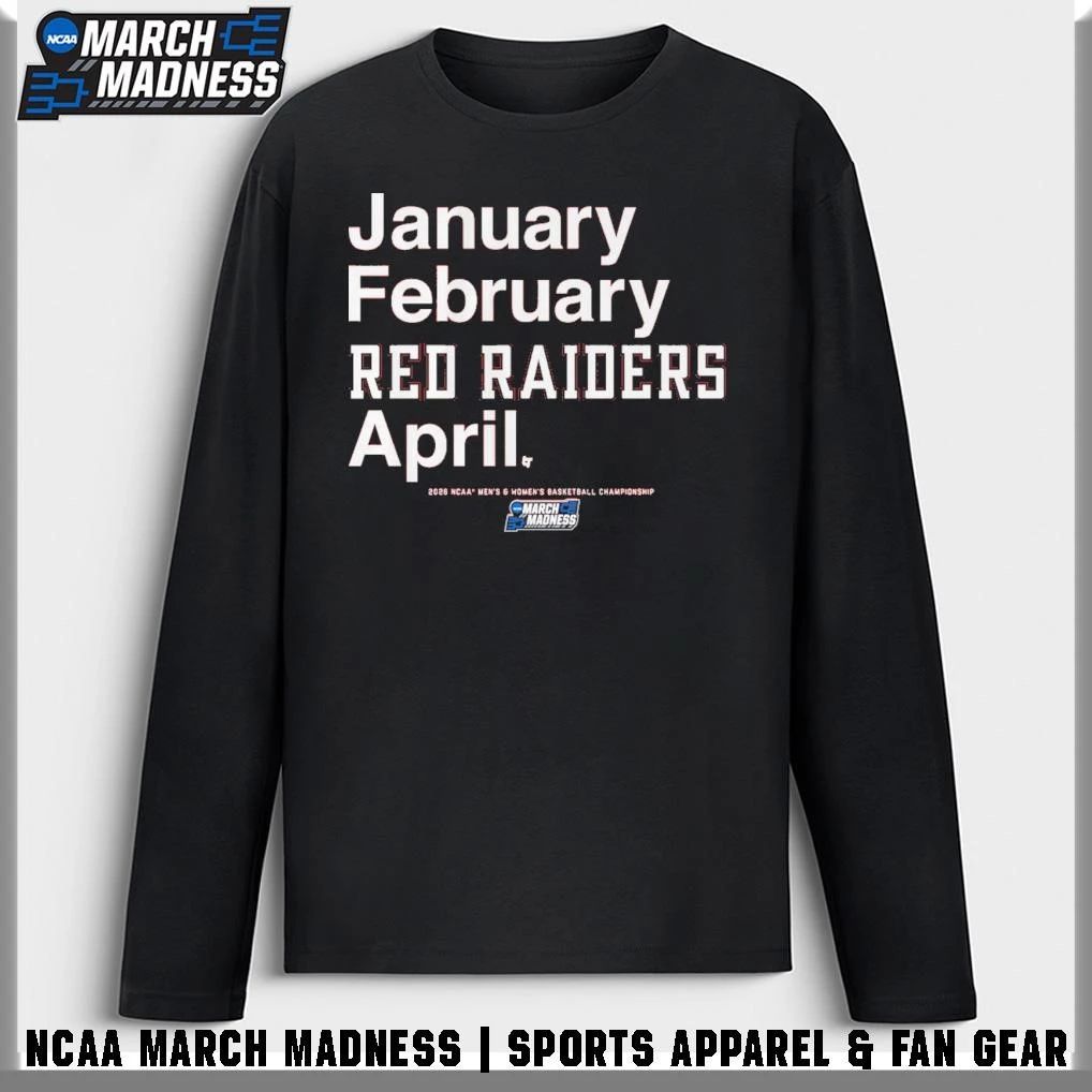 Texas Tech Red Raiders Men’s and Women’s Basketball 2026 March Madness Month T-Shirt