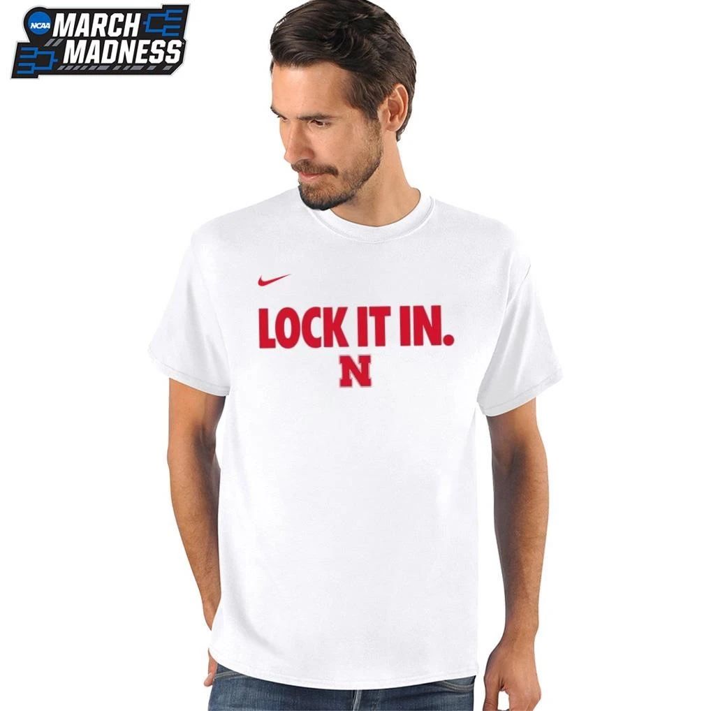 Nebraska Huskers Lock It In 2026 Basketball March Madness T-Shirt