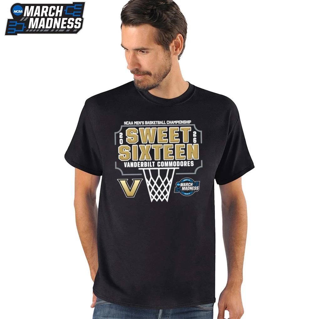 Vanderbilt Commodores 2026 NCAA Men’s Basketball Tournament March Madness Sweet Sixteen T-Shirt