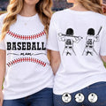 Baseball Mom Dad Kid Backside - Personalized T Shirt