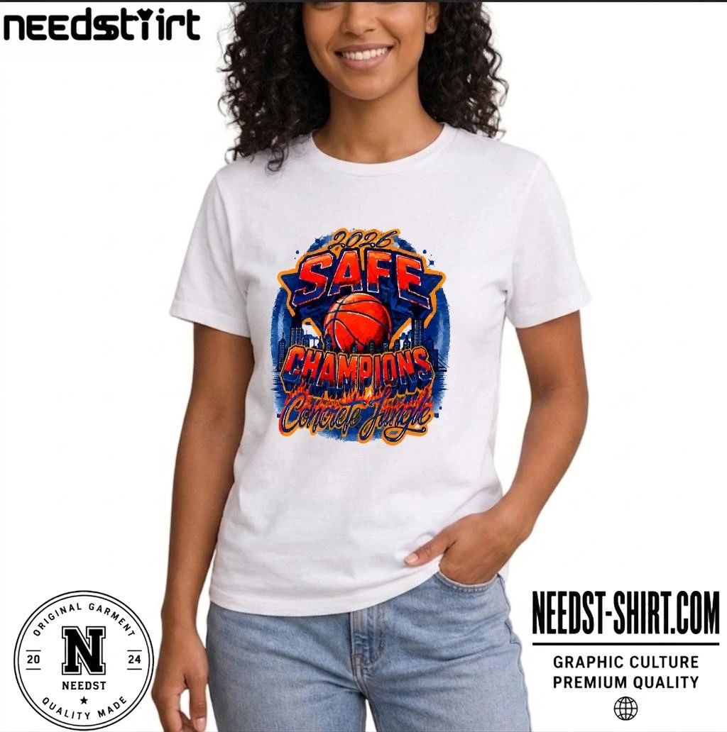 2026 Safe Champions Concrete Jungle New York Basketball Retro Airbrush Graphic shirt