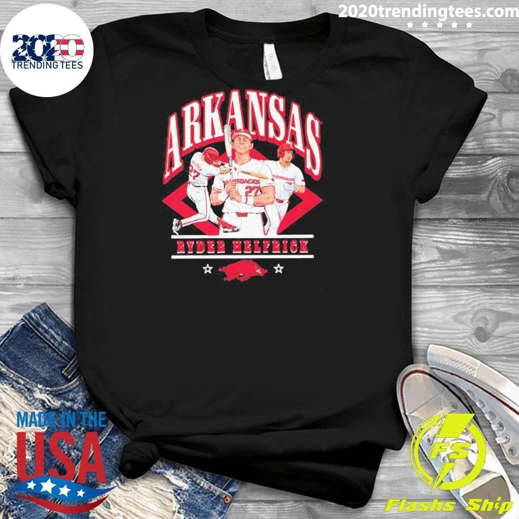Ryder Helfrick Arkansas Razorbacks Baseball Shirt