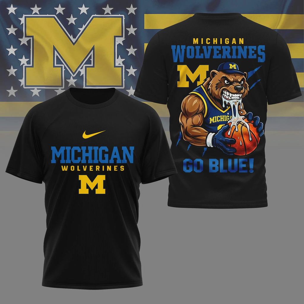 Michigan Wolverines Basketball Mascot Go Blue T-Shirt