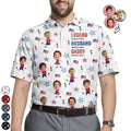 Custom Photo Legend Husband Daddy Since Patriotic - Personalized Polo Shirt