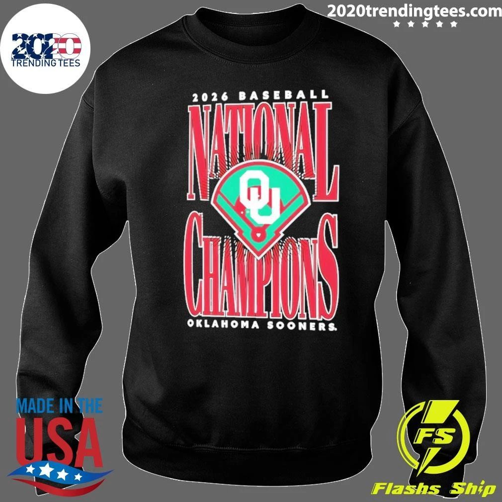 Oklahoma Sooners 2026 NCAA Baseball Men’s College World Series National Champions Large Type Field Shirt