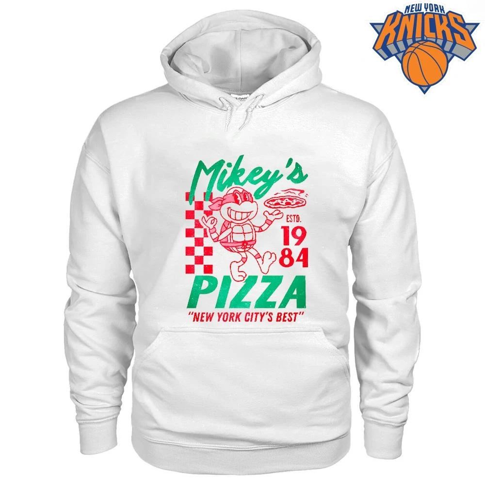 Mikeys Pizza New York Citys Best Estd 1984 TMNT Michelangelo Retro Cartoon shirt