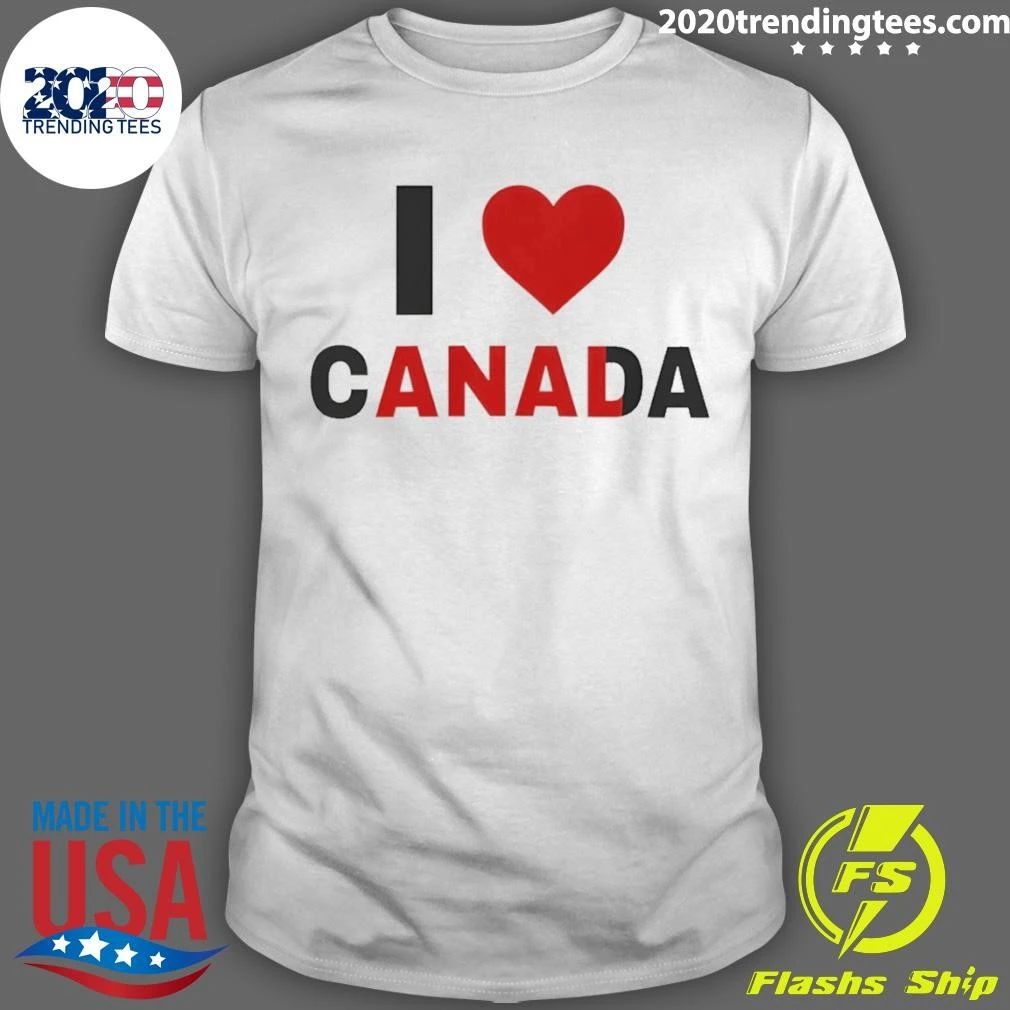 I Love Canada Red Text Anal Shirt