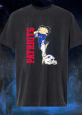 Patriots Betty Standing with Helmet Patriots shirt