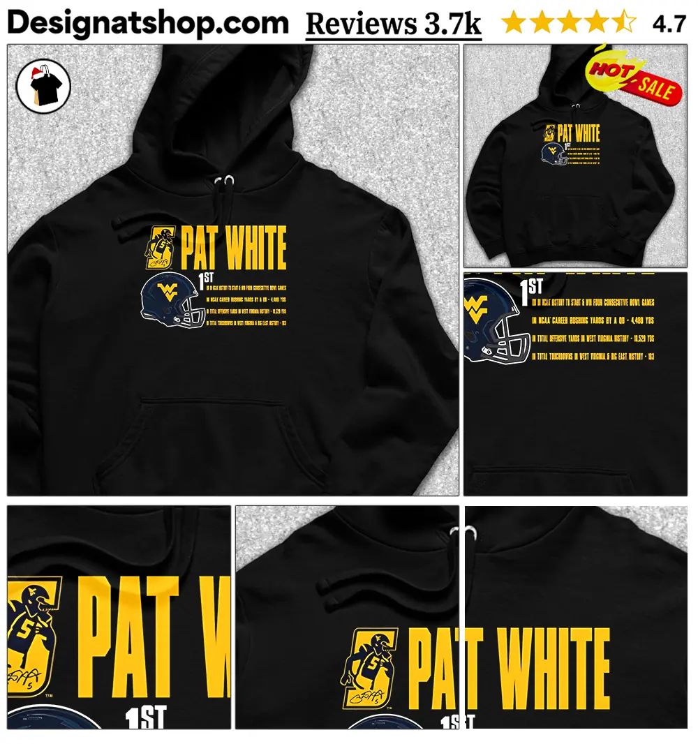 Pat White 84 West Virginia Mountaineers Retirement By The Numbers shirt