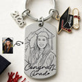 Custom Photo Congrats Grad - Personalized Stainless Steel Keychain