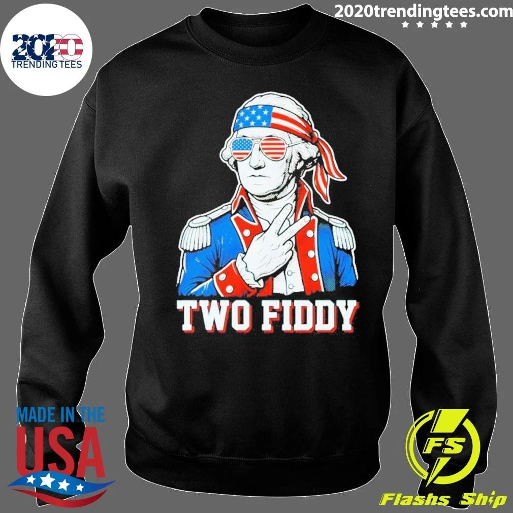 George Washington Flag Bandana Sunglasses Patriotic Two Fiddy Shirt