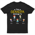 This Grandpa Daddy Belongs To Colorful Stick Figures - Personalized T Shirt