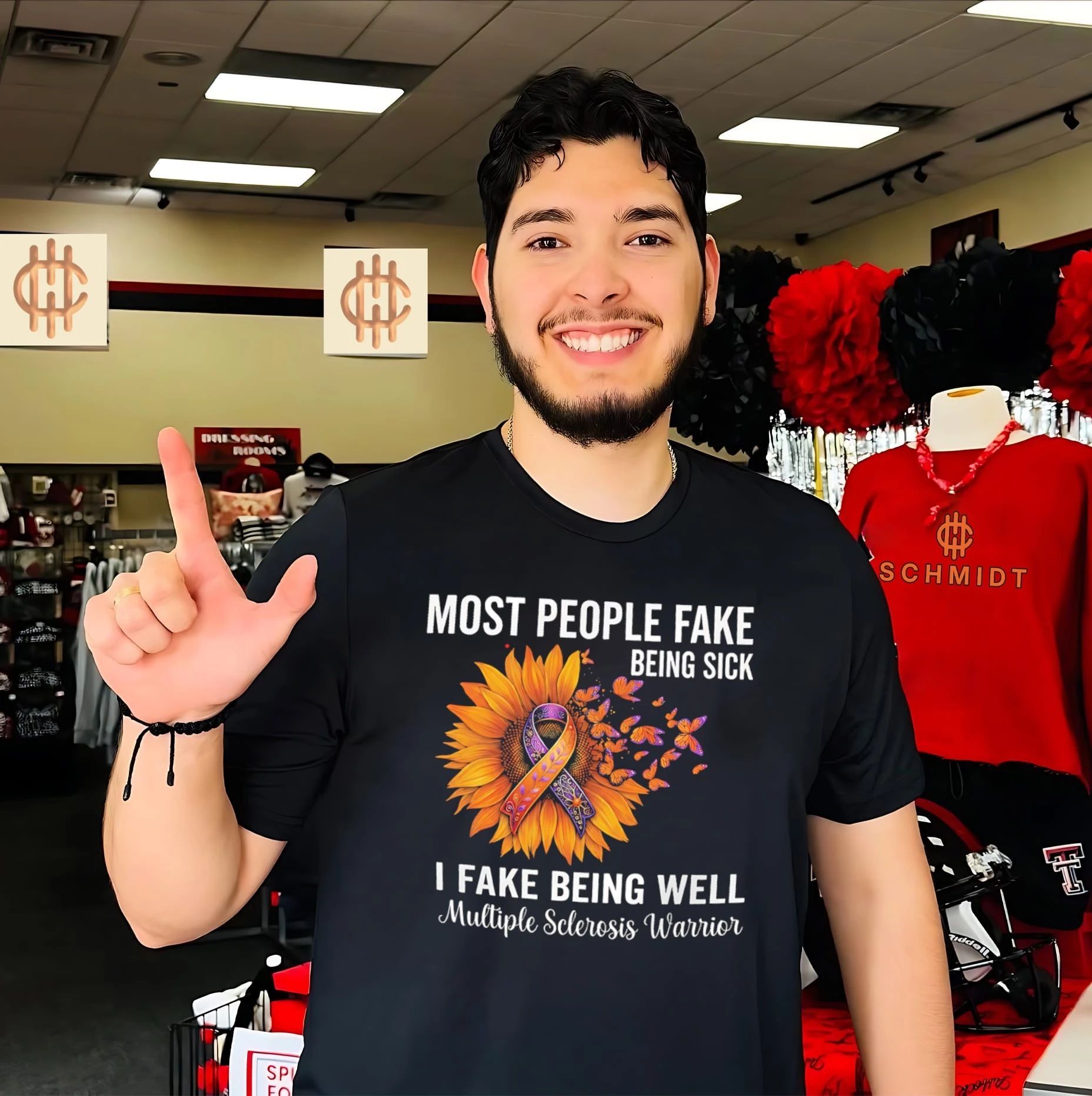 Most people fake being sick I fake being well ribbon shirt