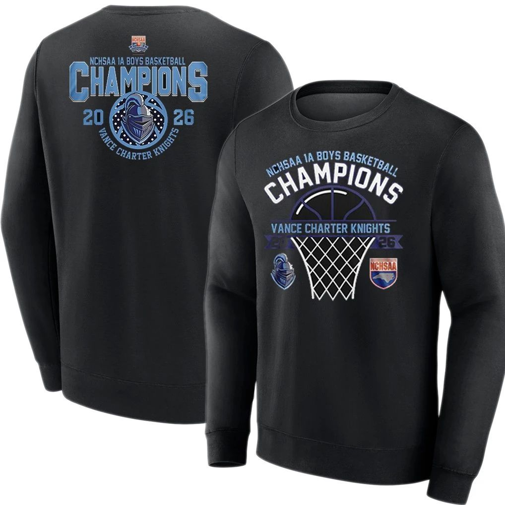 Vance Charter Knights 1A Boys Basketball Champions 2026 T-Shirt
