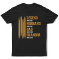 Faux Embroidery Effect Legend Husband Dad Grandpa - Personalized T Shirt