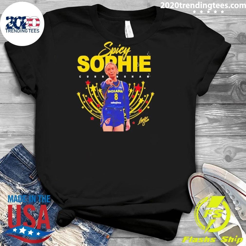 Sophie Cunningham 8 Indiana Fever Player Wnba Pointing Signature Shirt