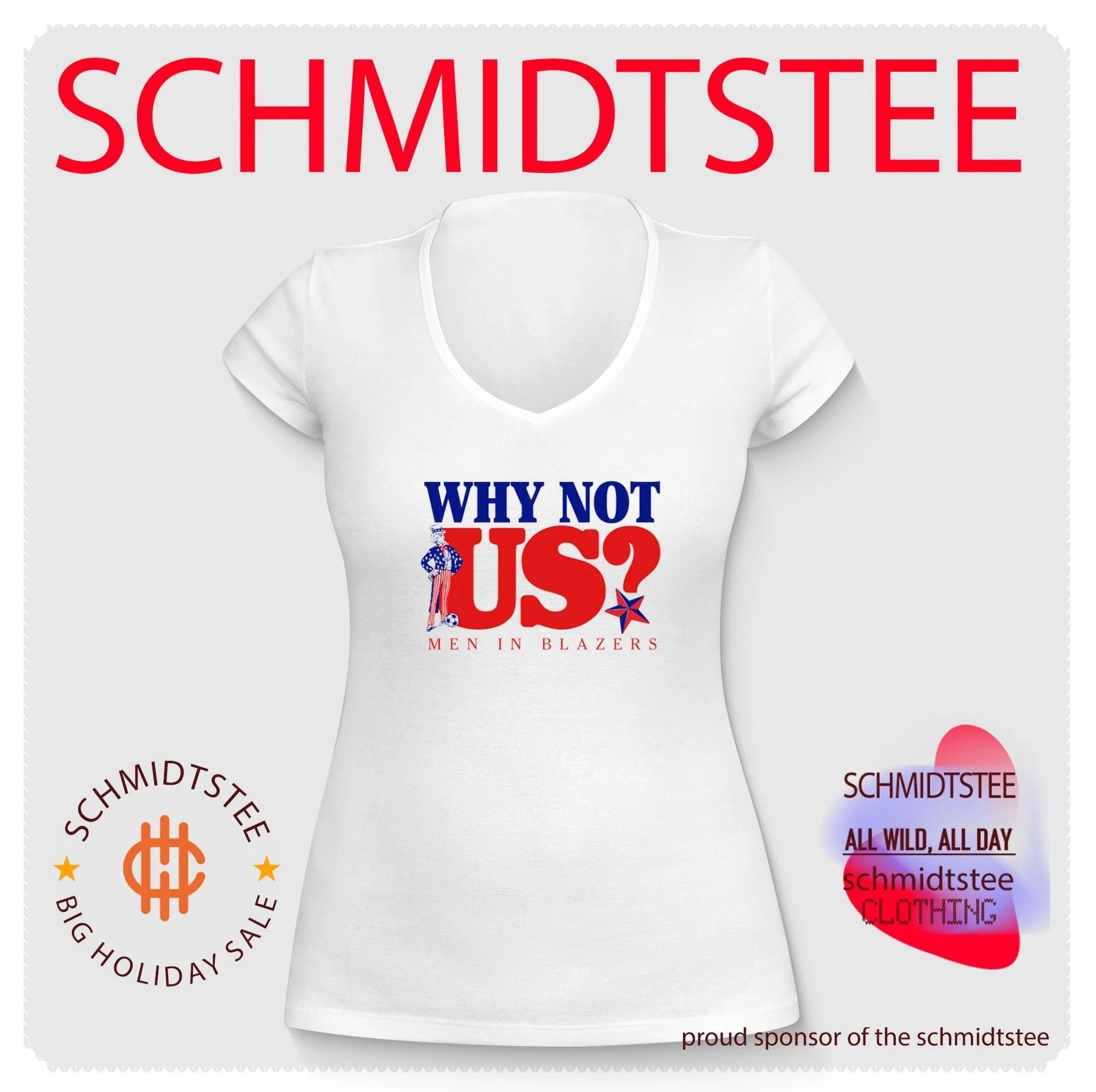 Why Not Us Men in Blazers Soccer Uncle Sam shirt