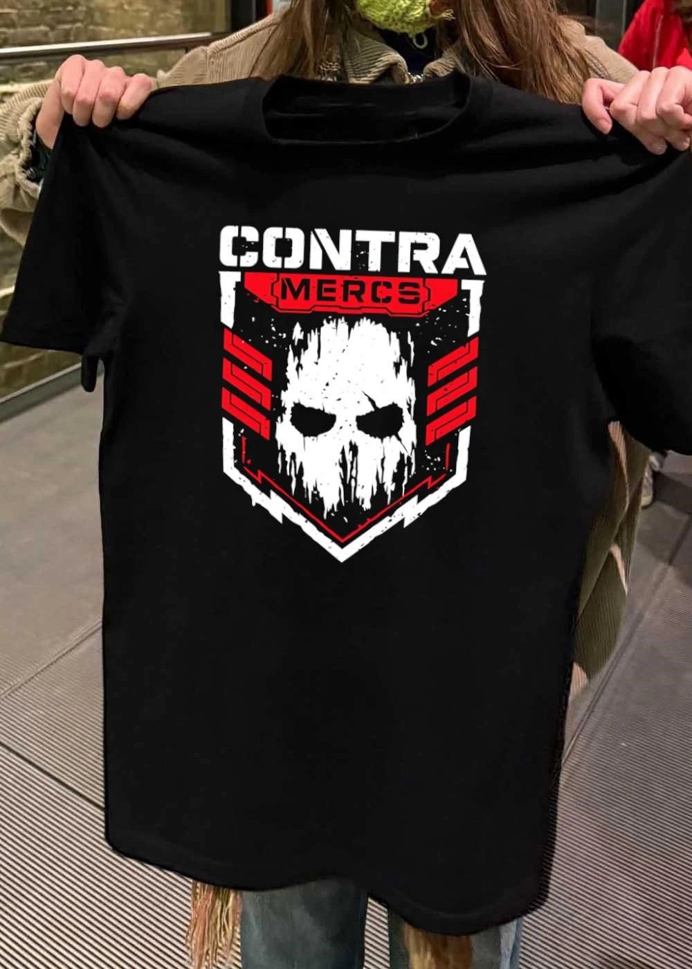 Contra Mercs Military Skull Tactical Graphic T-Shirt