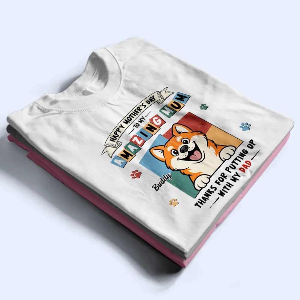 Retro Dog Cat To My Amazing Mom - Personalized T Shirt